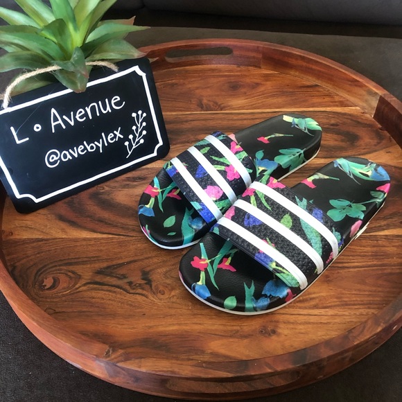adidas Shoes - Adidas Floral Slides